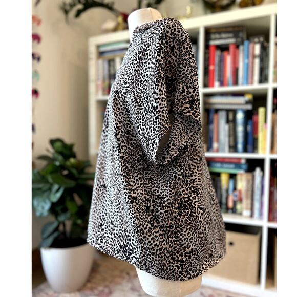 WORTHINGTON Animal Print Blouse Size PXL Classic Business Casual Comfort Preppy - Picture 6 of 11